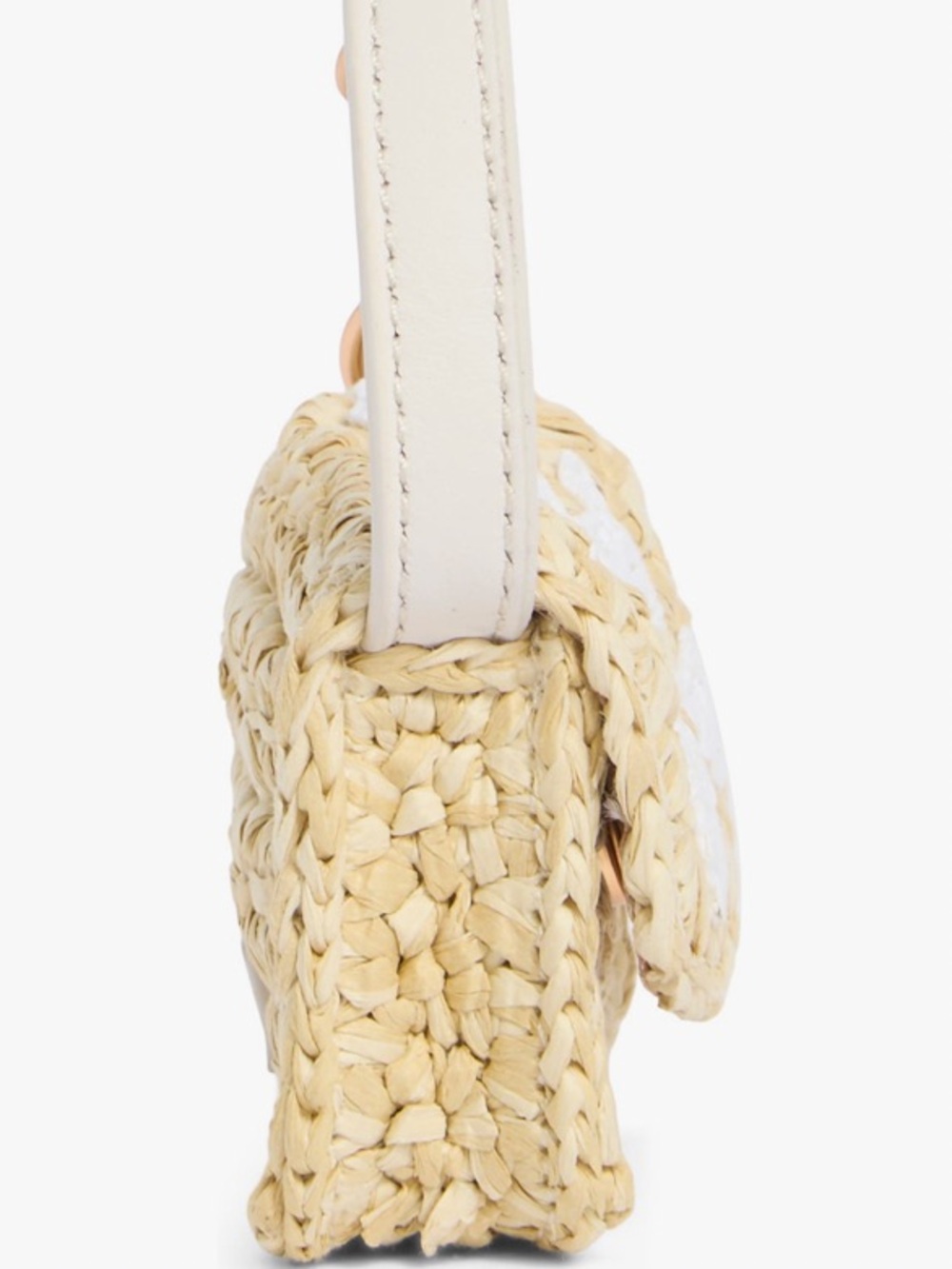 NEW Sam Edelman Mini Raffia and Leather Wallet - Picture 4 of 12